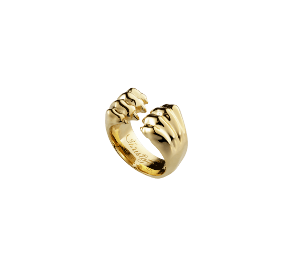 Sterling-Silver Gilded 24 carats Open Ring